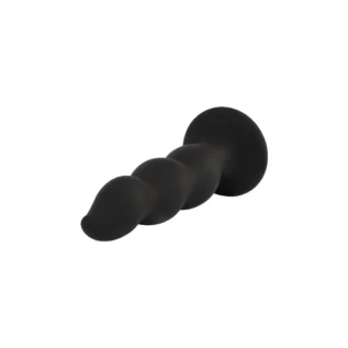 Анальна пробка із хвилястою поверхнею Chisa Black Mont чорна, 4.8 см - Зображення 4