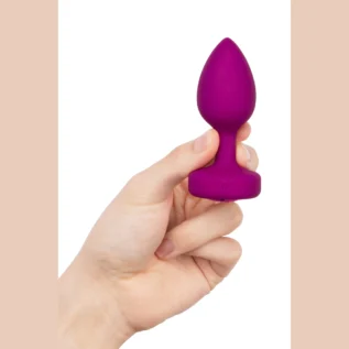 Анальна пробка із вібрацією B-Vibe Vibrating Jewel Plug S/M Pink Ruby, силіконова, рожева - Зображення 5
