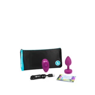 Alternative view of Анальна пробка із вібрацією B-Vibe Vibrating Jewel Plug S/M Pink Ruby, силіконова, рожева