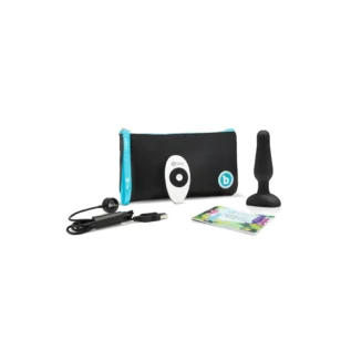 Анальна пробка з вібрацією та пультом B-Vibe Novice Plug, чорна - Зображення 6