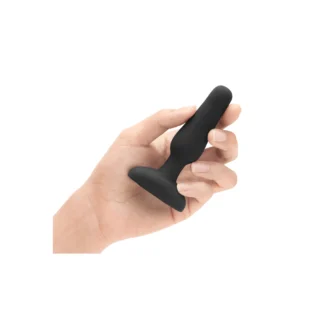 Анальна пробка з вібрацією та пультом B-Vibe Novice Plug, чорна - Зображення 4