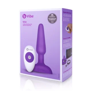 Анальна пробка з вібрацією та пультом, три мотори B-Vibe - Trio, фіолетова 24 Анальна пробка з вібрацією та пультом, три мотори B-Vibe - Trio, фіолетова - Зображення 11