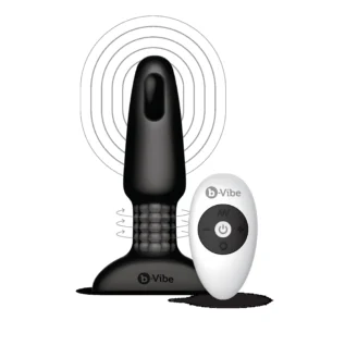 Анальна пробка з вібрацією та пультом керування B-VIBE RIMMING PLUG 2, чорна
