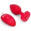 Зображення Анальна пробка з вібрацією та пультом керування B-Vibe Vibrating Heart Plug червона, M/L