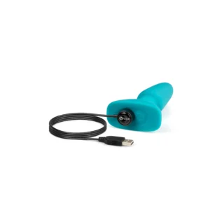 Анальна пробка з вібрацією та імітацією риммінгу b-Vibe Rimming Plug 2, блакитна - Зображення 7