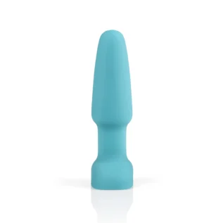 Анальна пробка з вібрацією та імітацією риммінгу b-Vibe Rimming Plug 2, блакитна - Зображення 4