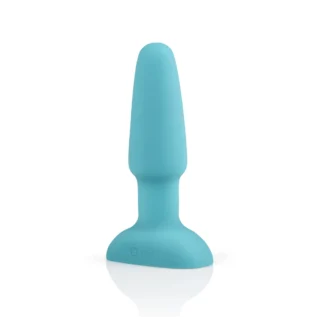 Анальна пробка з вібрацією та імітацією риммінгу b-Vibe Rimming Plug 2, блакитна - Зображення 3