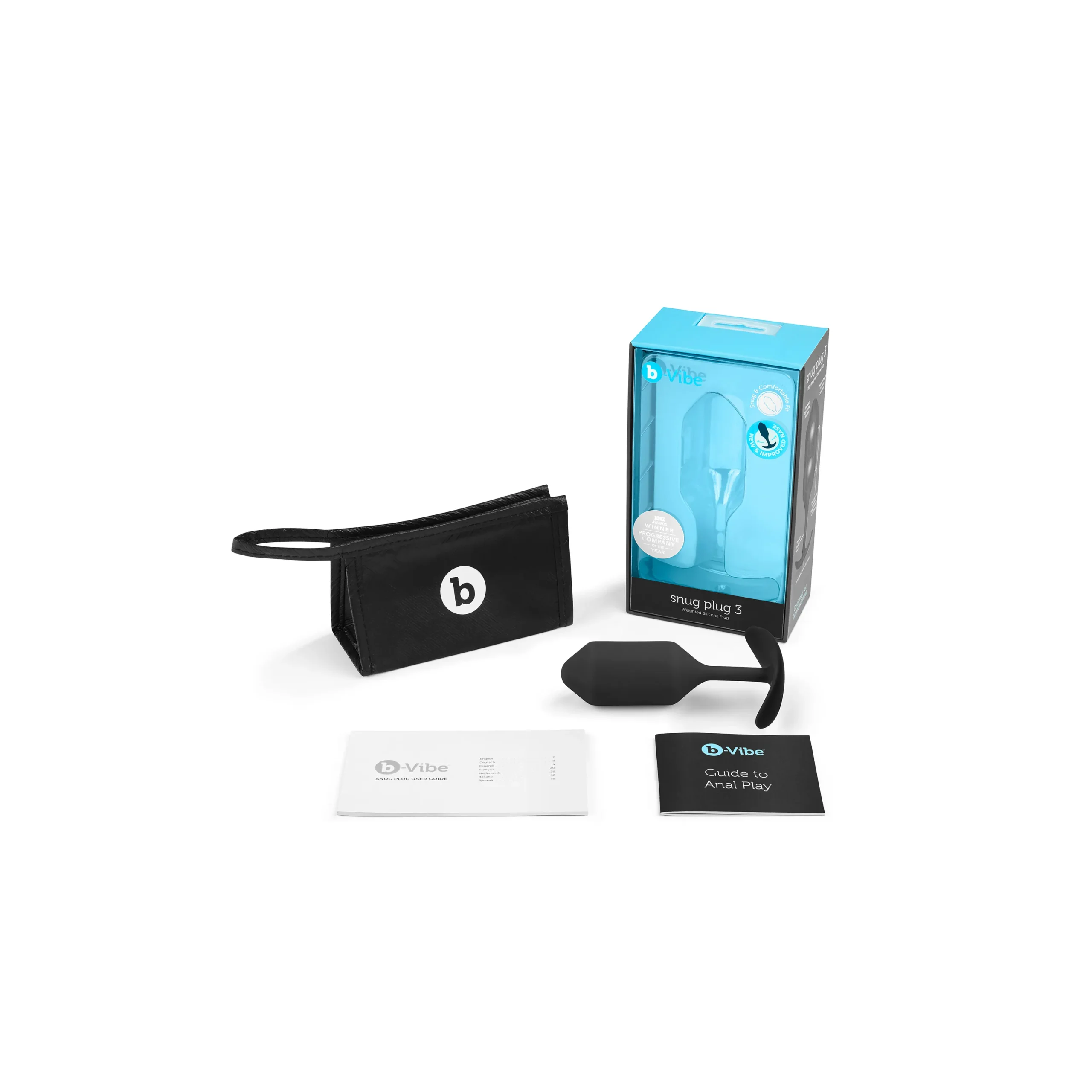 Анальна пробка із зміщеним центром ваги Snug Plug 3 B-Vibe, силіконова, чорна 4 Анальна пробка із зміщеним центром ваги Snug Plug 3 B-Vibe, силіконова, чорна - Зображення 2