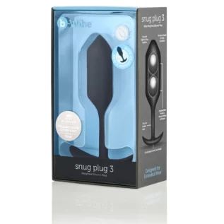 Анальна пробка із зміщеним центром ваги Snug Plug 3 B-Vibe, силіконова, чорна 17 Анальна пробка із зміщеним центром ваги Snug Plug 3 B-Vibe, силіконова, чорна - Зображення 8