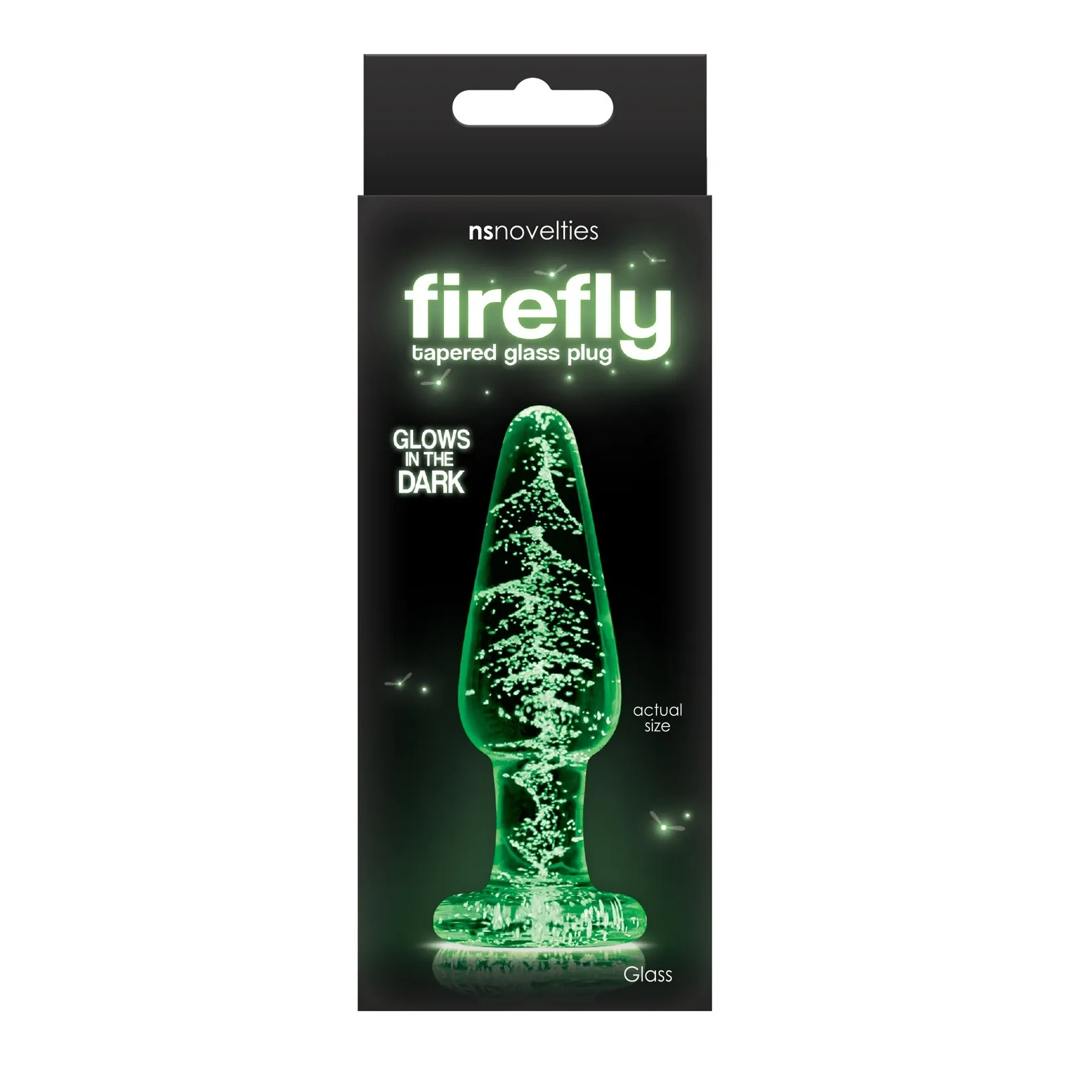 Анальна пробка скляна NS Novelties, що світиться FIREFLY GLASS TAPERED PLUG MEDIUM CLEAR 3 Анальна пробка скляна NS Novelties, що світиться FIREFLY GLASS TAPERED PLUG MEDIUM CLEAR