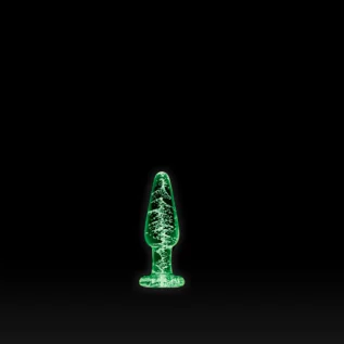 Alternative view of Анальна пробка скляна NS Novelties, що світиться FIREFLY GLASS TAPERED PLUG SMALL CLEAR