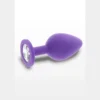 Зображення Анальна пробка із прозорим кристалом Toy Joy Diamond Booty Jewel фіолетовий, Medium
