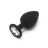 Анальна пробка Toy Joy Diamond Booty Jewel з кристалом, чорний, Large