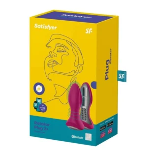Анальна смарт-пробка із ротацією Satisfyer Rotator Plug 2+, бордовий - Зображення 9