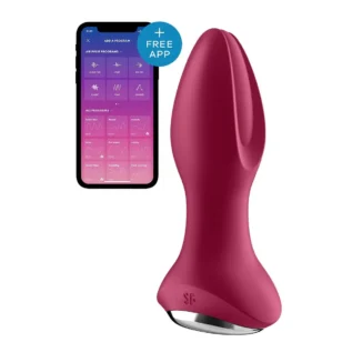 Анальна смарт-пробка із ротацією Satisfyer Rotator Plug 2+, бордовий