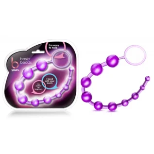 Анальний ланцюжок Blush B Yours Basic Beads фіолетовий, 32.3 х 2.3 см