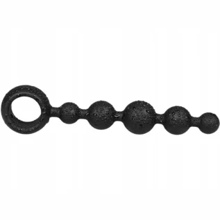 Анальний ланцюжок Joy Division Joyballs anal wave, силіконовий, чорний, 17.5 см - Зображення 2
