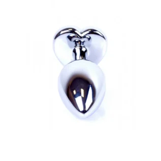 Анльна пробка Plug-Jewellery Silver Heart PLUG- Clear 9 Анльна пробка Plug-Jewellery Silver Heart PLUG- Clear - Зображення 4