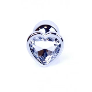 Анльна пробка Plug-Jewellery Silver Heart PLUG- Clear 7 Анльна пробка Plug-Jewellery Silver Heart PLUG- Clear - Зображення 2