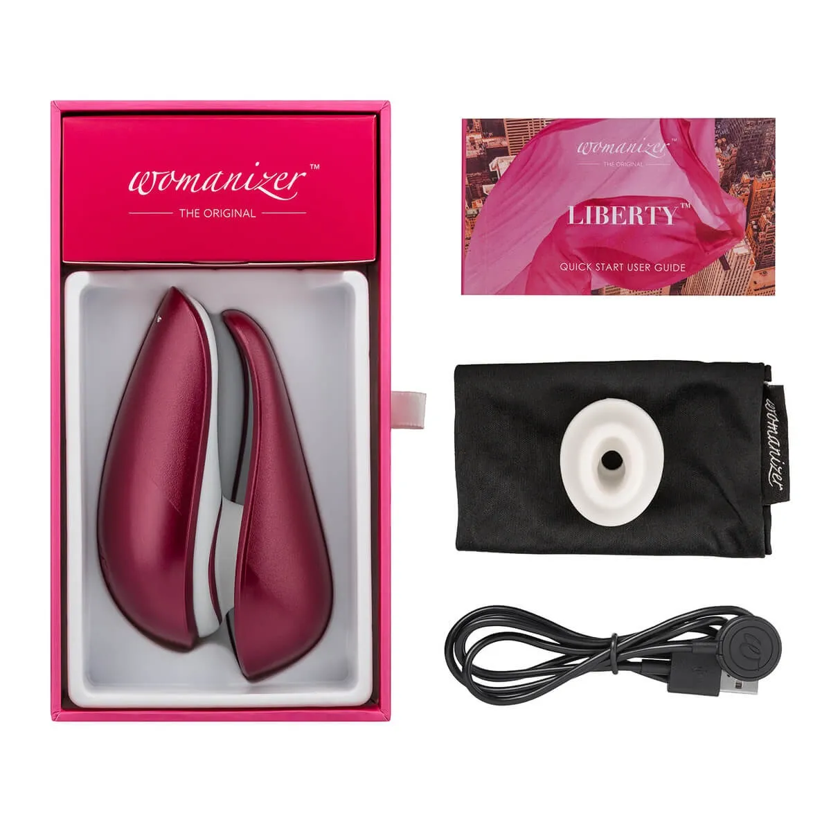 Безконтактний стимулятор клітора Womanizer Liberty Red Wine 8 Безконтактний стимулятор клітора Womanizer Liberty Red Wine - Зображення 6