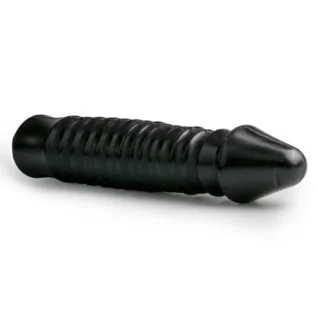 Alternative view of Великий фалоімітатор із рельєфом All BlackAB29 чорний, 26 см