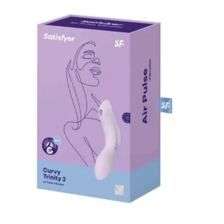 Подвійний вібратор з вакуумною стимуляцією Satisfyer Curvy Trinity 2 бузковий - Зображення 5