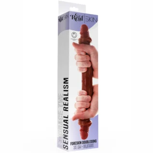 Двосторонній фалоімітатор з крайнім тілом ToyJoy Get Real коричневий, 35 см - Зображення 6