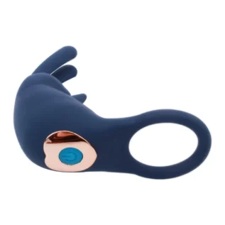 Alternative view of Ерекційне кільце-кролик Chisa Bunny Ring, синій