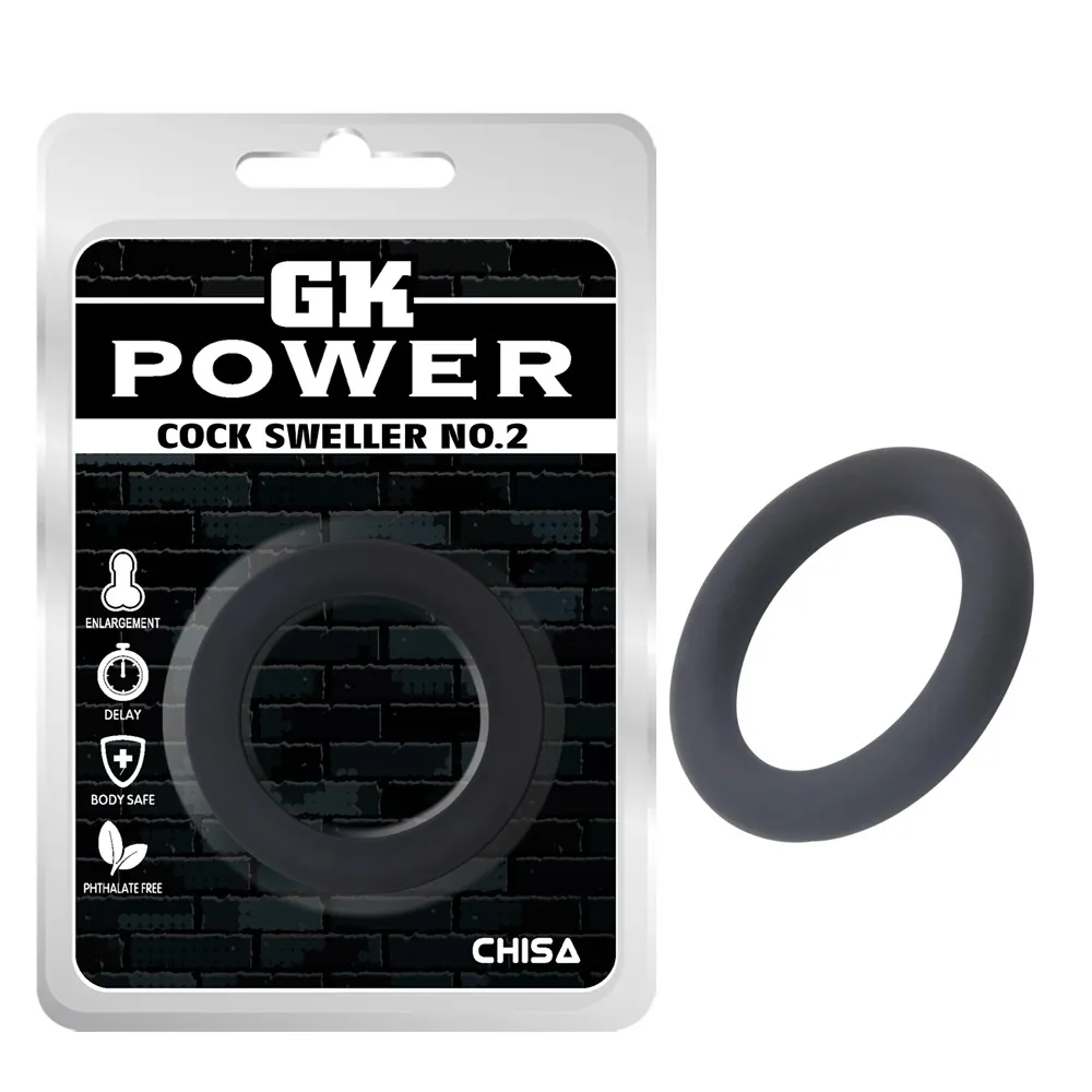 Ерекційне кільце на член Chisa GK Power No.2, силіконове, чорний 3 Ерекційне кільце на член Chisa GK Power No.2, силіконове, чорний