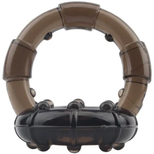 Ерекційне кільце Chisa GK Power Dual Enhancement Ring з рельєфною поверхнею, чорне - Зображення 4