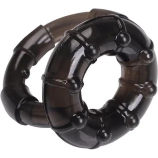 Ерекційне кільце Chisa GK Power Dual Enhancement Ring з рельєфною поверхнею, чорне - Зображення 7
