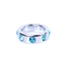 Ерекційне кільце Boss Series Metal Cock Ring with Light Blue Diamonds Medium