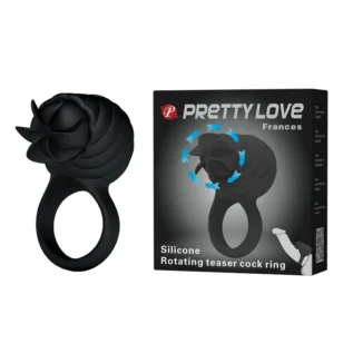 Ерекційне кільце з ротацією Pretty Love Frances чорне