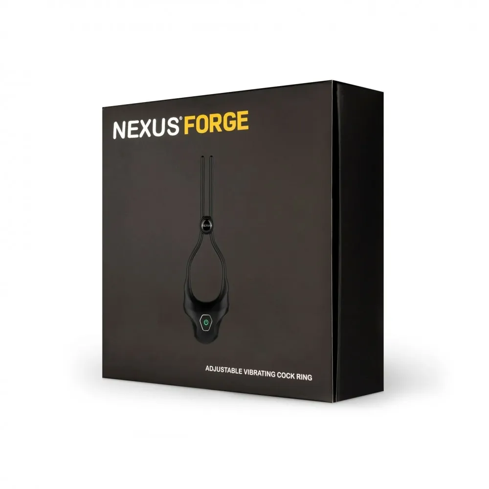 Ерекційне вібро-кільце із затяжкою Nexus Forge, чорне 7 Ерекційне вібро-кільце із затяжкою Nexus Forge, чорне - Зображення 5