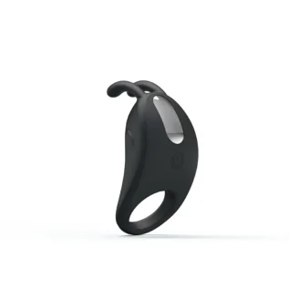 Ерекційне віброкільце Pretty Love Rabbit Vibrator з кліторальною стимуляцією, чорне