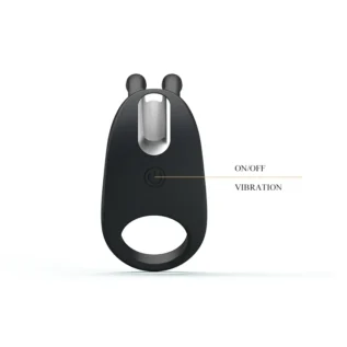 Ерекційне віброкільце Pretty Love Rabbit Vibrator з кліторальною стимуляцією, чорне 15 Ерекційне віброкільце Pretty Love Rabbit Vibrator з кліторальною стимуляцією, чорне - Зображення 5