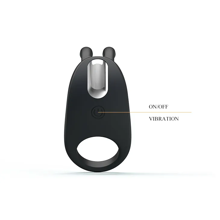 Ерекційне віброкільце Pretty Love Rabbit Vibrator з кліторальною стимуляцією, чорне 7 Ерекційне віброкільце Pretty Love Rabbit Vibrator з кліторальною стимуляцією, чорне - Зображення 5