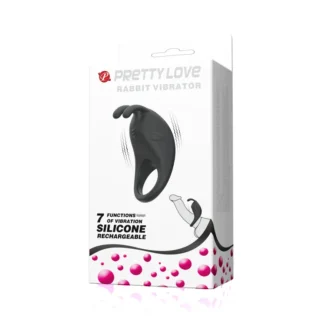 Ерекційне віброкільце Pretty Love Rabbit Vibrator з кліторальною стимуляцією, чорне 19 Ерекційне віброкільце Pretty Love Rabbit Vibrator з кліторальною стимуляцією, чорне - Зображення 9