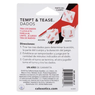 Еротична гра для двох California Exotic Tempt & Tease Dados кубики 3 шт. 15 Еротична гра для двох California Exotic Tempt & Tease Dados кубики 3 шт. - Зображення 7