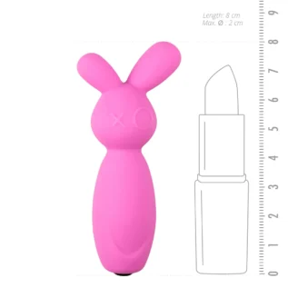 Міні-вібратор для клітора Vibrating Mini Bunny, 8 см х 2 см - Зображення 3