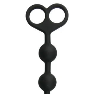 Анальні намисто Long Anal Beads чорні, 33.5 см x 2.5 см - Зображення 3