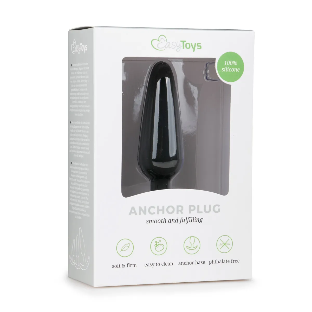 Анальна пробка Buttplug чорна, L 5 Анальна пробка Buttplug чорна, L - Зображення 3