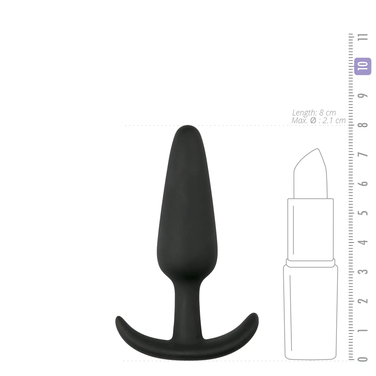 Анальна пробка Buttplug чорна, S 6 Анальна пробка Buttplug чорна, S - Зображення 4