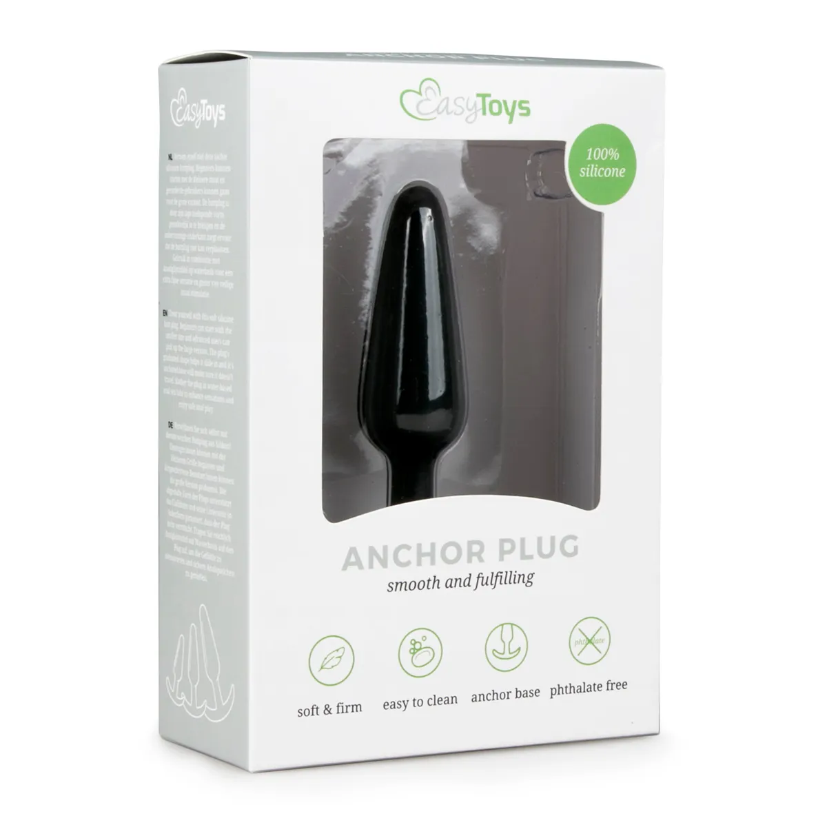 Анальна пробка Buttplug чорна, S 7 Анальна пробка Buttplug чорна, S - Зображення 5