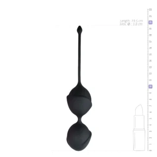 Вагінальні кульки Easytoys, силіконові, чорні, 19.5 х 3.8 см 8 Вагінальні кульки Easytoys, силіконові, чорні, 19.5 х 3.8 см - Зображення 3
