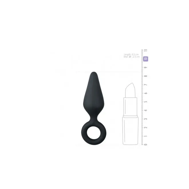 Анальна пробка зі стоппером-кільцем Easytoys, силіконова, чорна, 8.5 х 2.5 см 5 Анальна пробка зі стоппером-кільцем Easytoys, силіконова, чорна, 8.5 х 2.5 см - Зображення 3