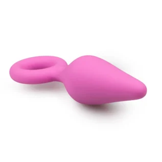 Alternative view of Анальна пробка зі стоппером-кільцем Easytoys, силіконова, рожева, 8.5 х 2.5 см