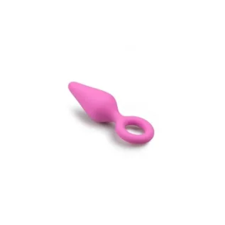 Alternative view of Анальна пробка зі стоппером-кільцем Easytoys, силіконова, рожева, 12 х 3.5 см