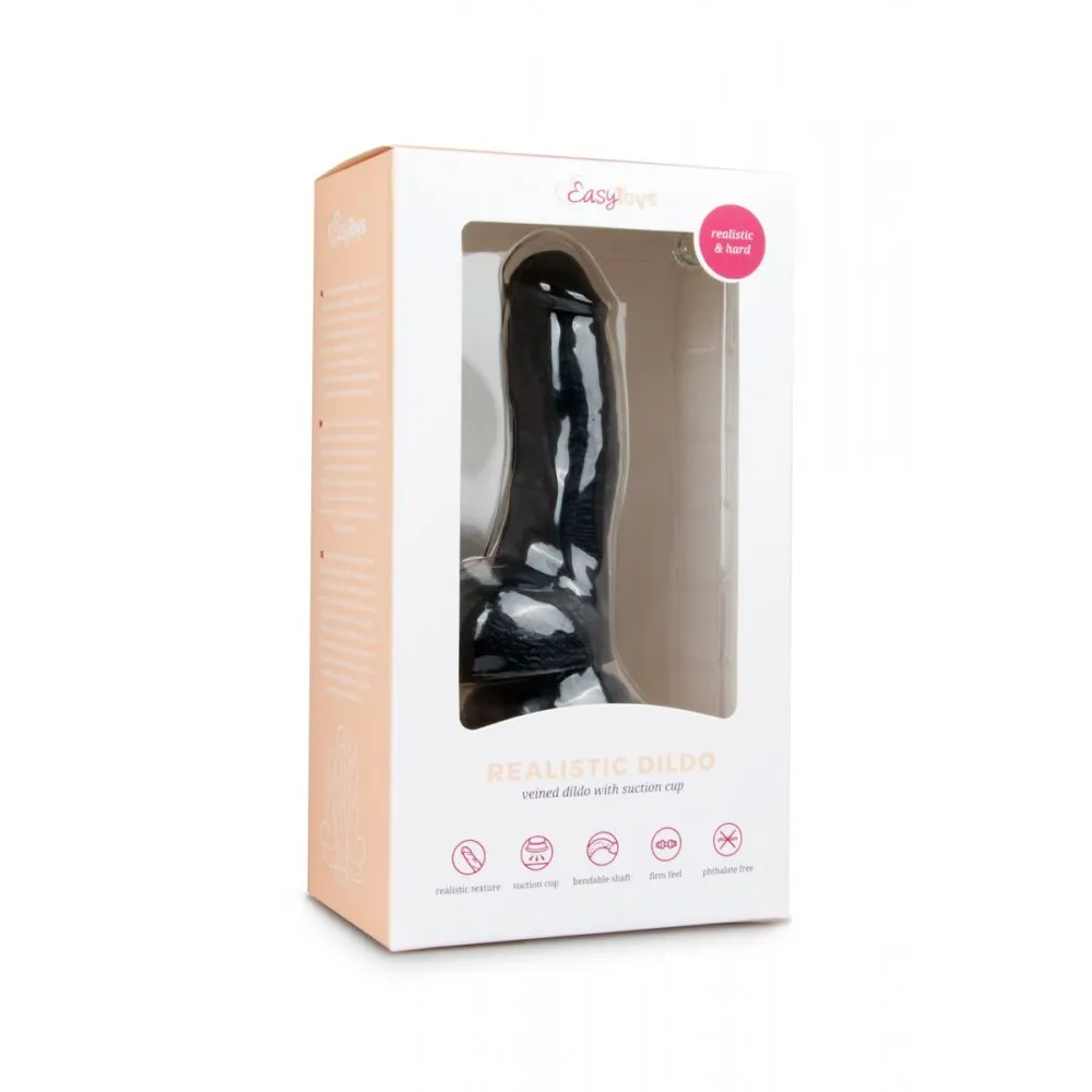 Фалоімітатор EasyToys Realistic Dildo-15 см чорний 4 Фалоімітатор EasyToys Realistic Dildo-15 см чорний - Зображення 2