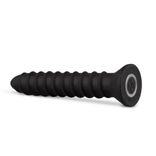 Alternative view of Вібратор анальний із рельєфом EasyToys Screwed, чорний, L